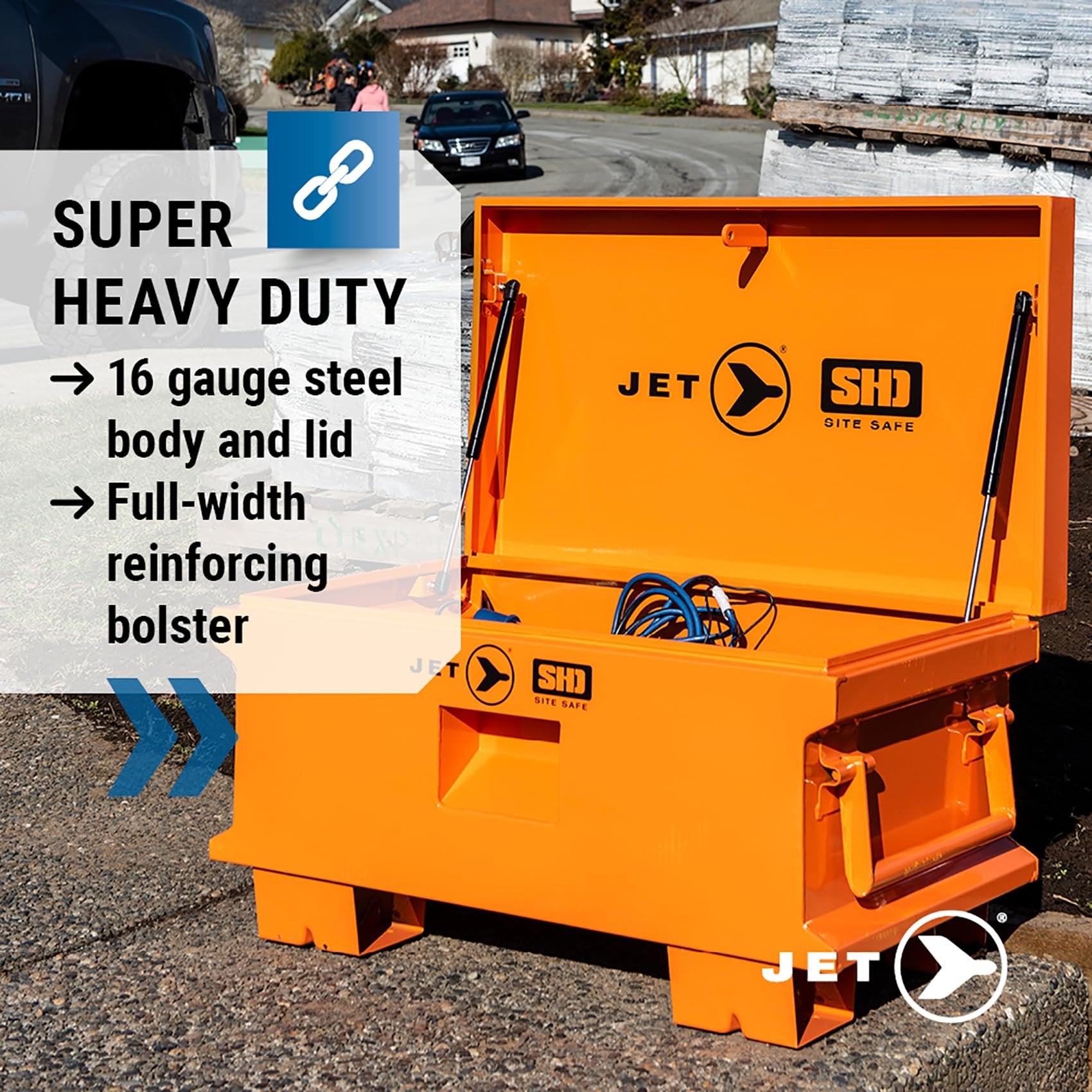 Jet 842480-32-Inch X 19-Inch Jobsite Tool Storage Box-Super Heavy Duty