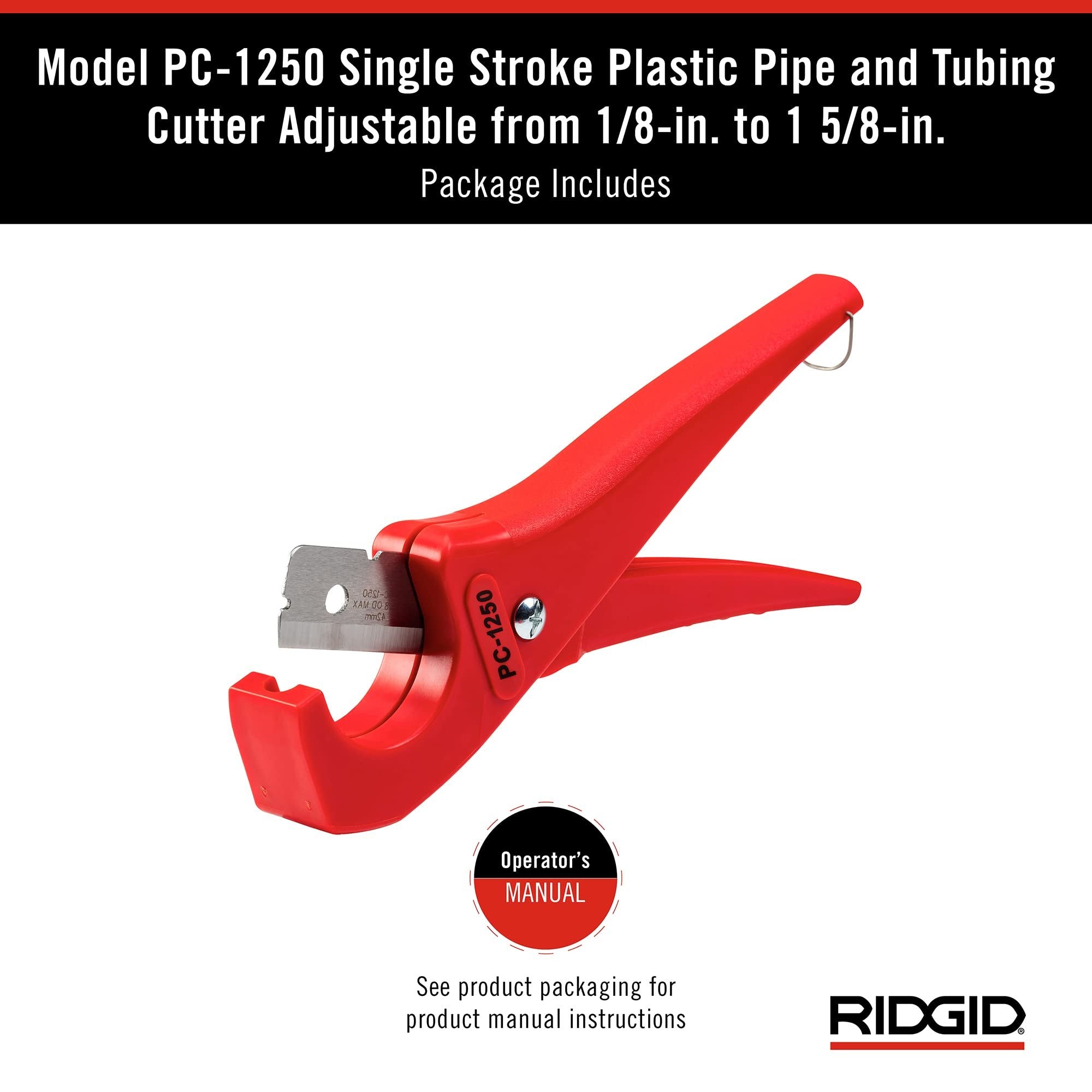 Ridgid Tools 23488 Coupe-tuyaux et tubes en plastique de style ciseaux