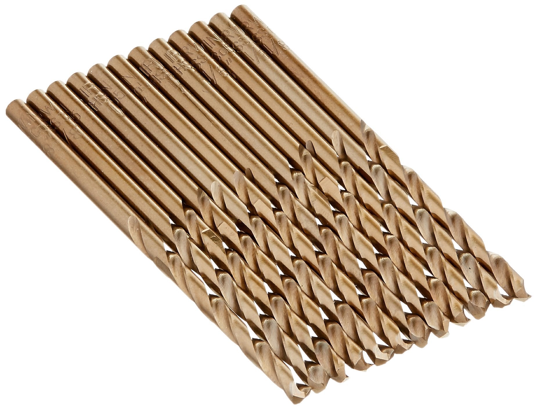 Irwin Tools 63121 Acero de aleación de cobalto de 21/64 pulgadas, longitud de trabajo de 135 grados, paquete de 6