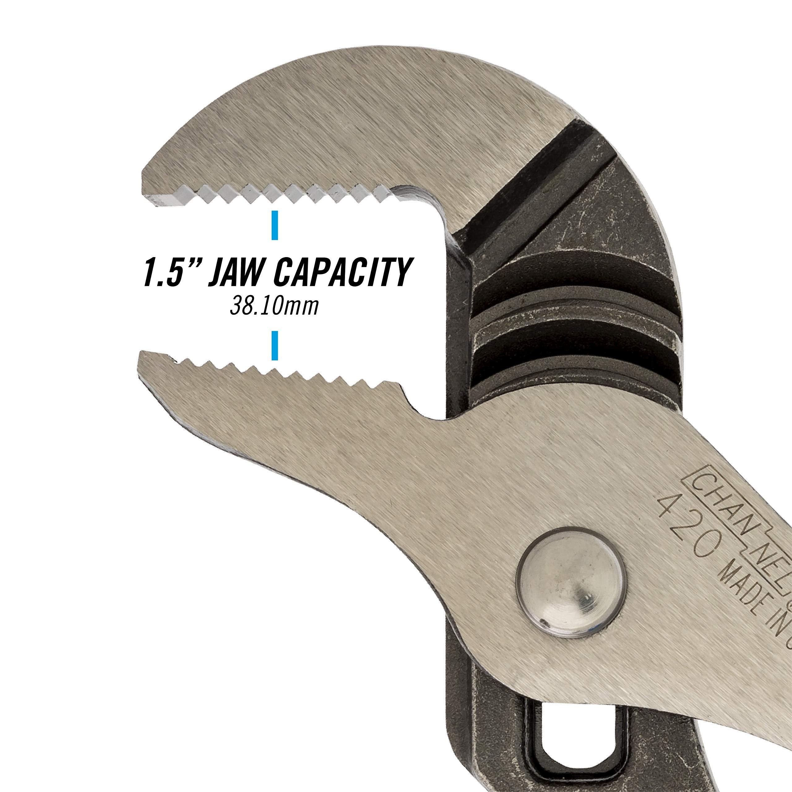 Channellock 420 1-1/2-Inch Jaw Capacity 9-1/2-Inch Tongue and Groove Plier