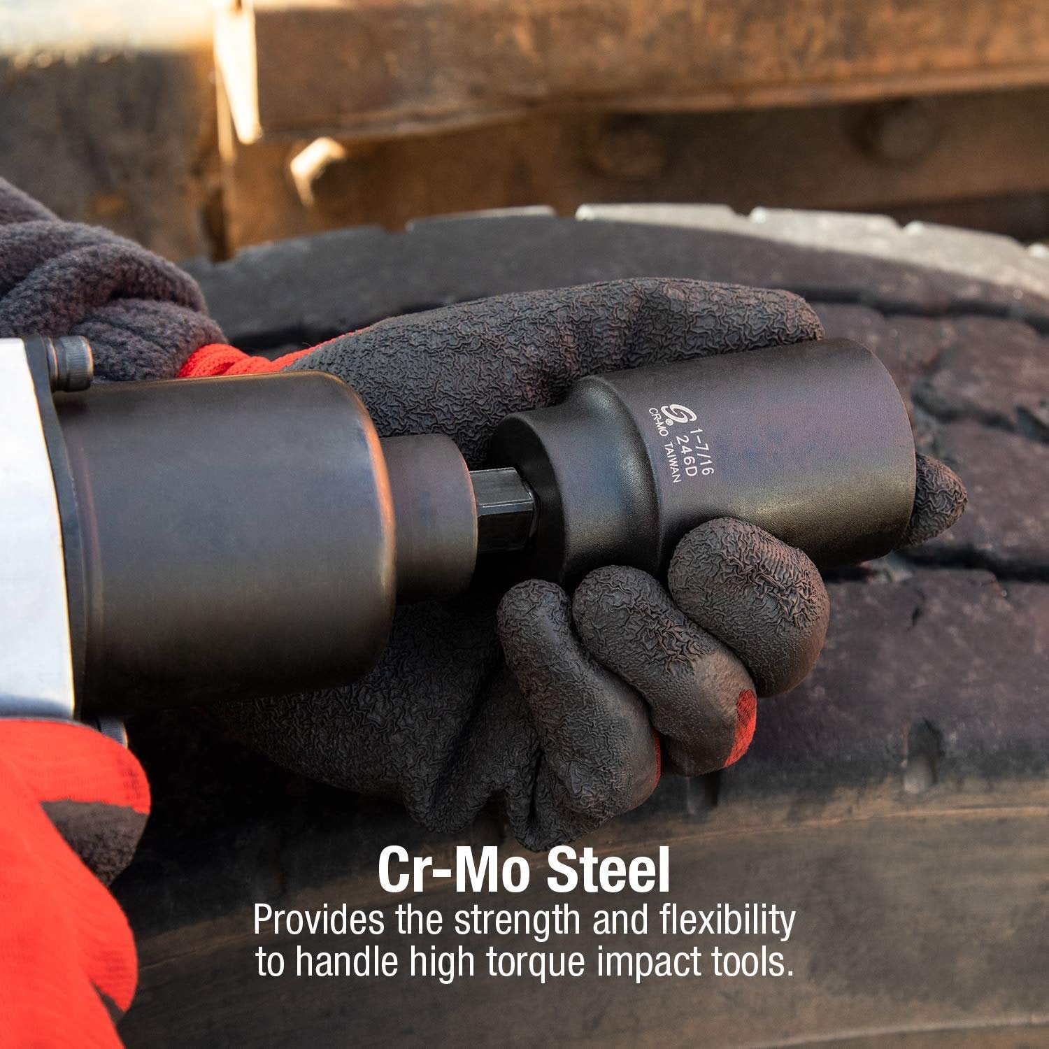 Sunex 246D Dado de impacto profundo de 1-7/16 pulgadas con accionamiento de 1/2 pulgada