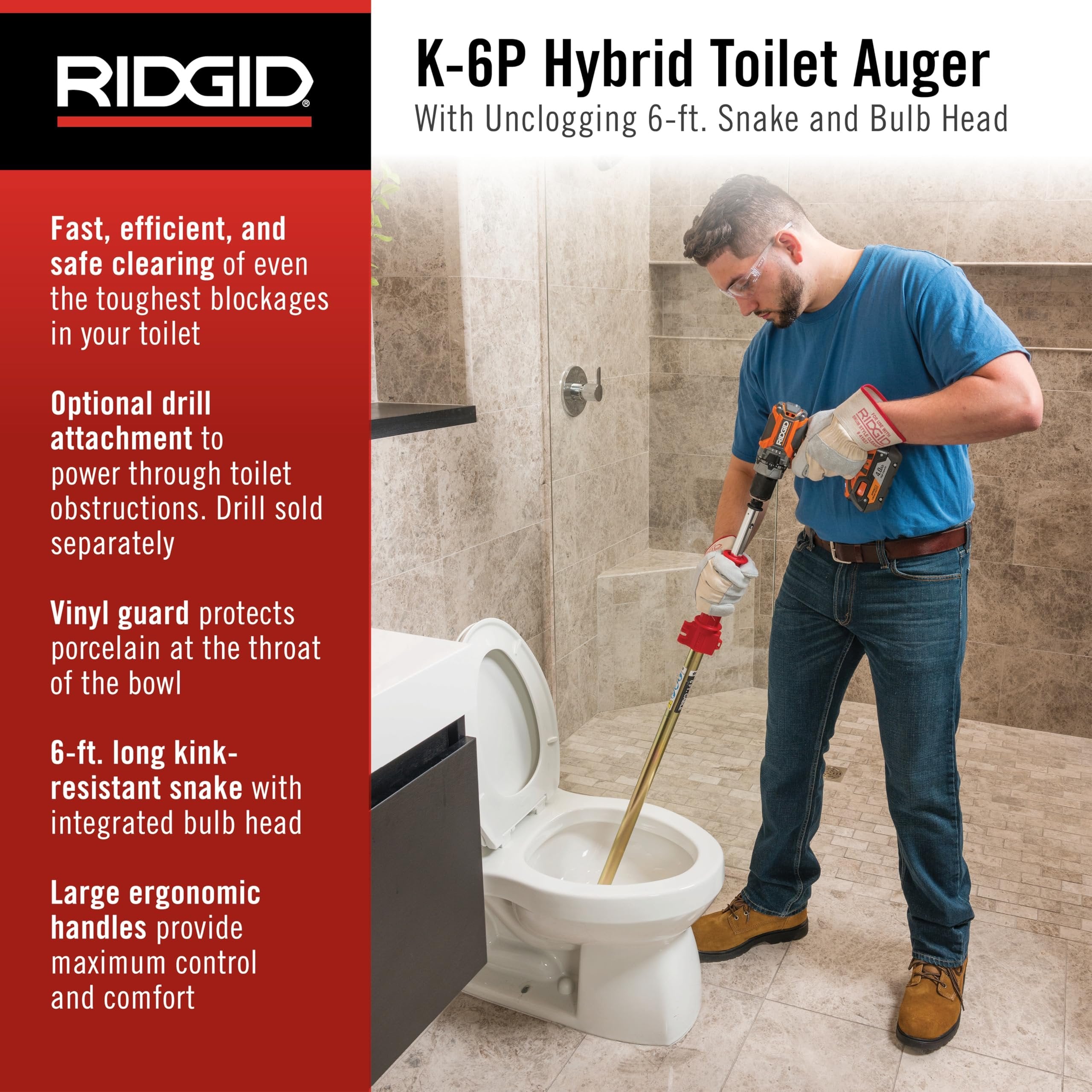 Ridgid 56658 K-6P Toilet Auger