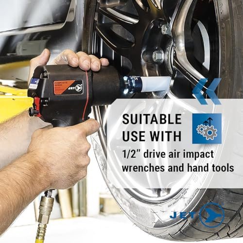 Jet 1/2-inch Drive, 5-Piece Deep SAE/Metric Professional Mag Wheel Impact Socket Set, 610341