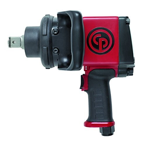 Chicago Pneumatic CP7776-1 Inch Air Impact Wrench, Pistol with Side Handle, Max Torque Reverse Output 1770 ft. lbf / 2400 Nm, 5000 RPM, Pinless Rocking Dog
