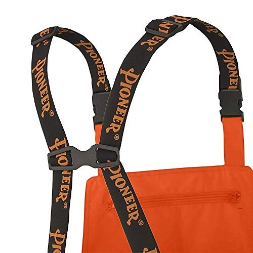 Pioneer V1200450 Heavy-Duty Bib Work Pants - 100% Waterproof, Zippered Inside Pocket, Men