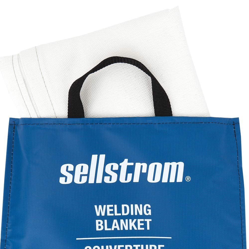 Sellstrom S97455 100% Fibreglass High-Temp Welding Blanket, Vinyl Storage Bag