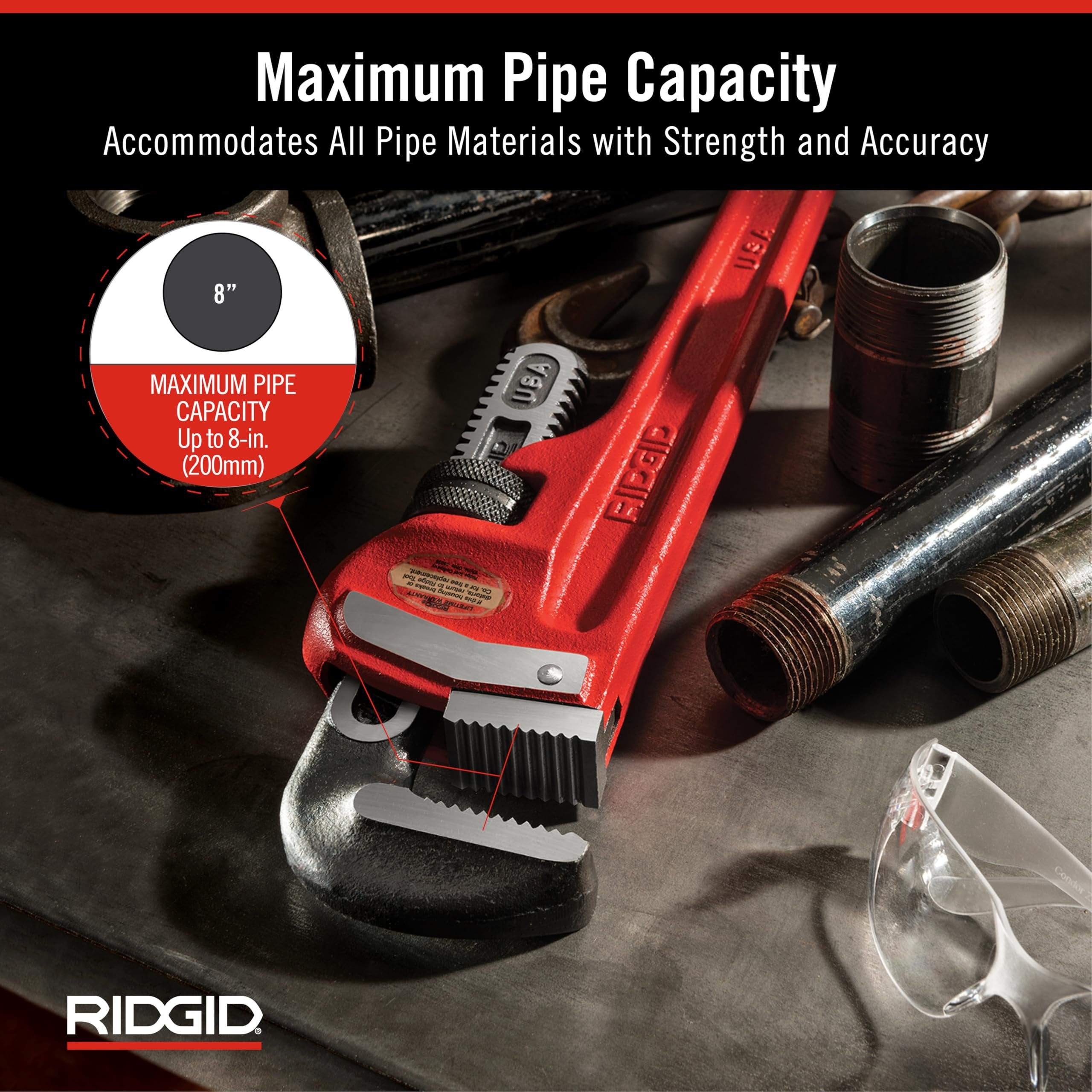 Ridgid Tools 31045 60-Inch Heavy-Duty Straight Pipe Wrench