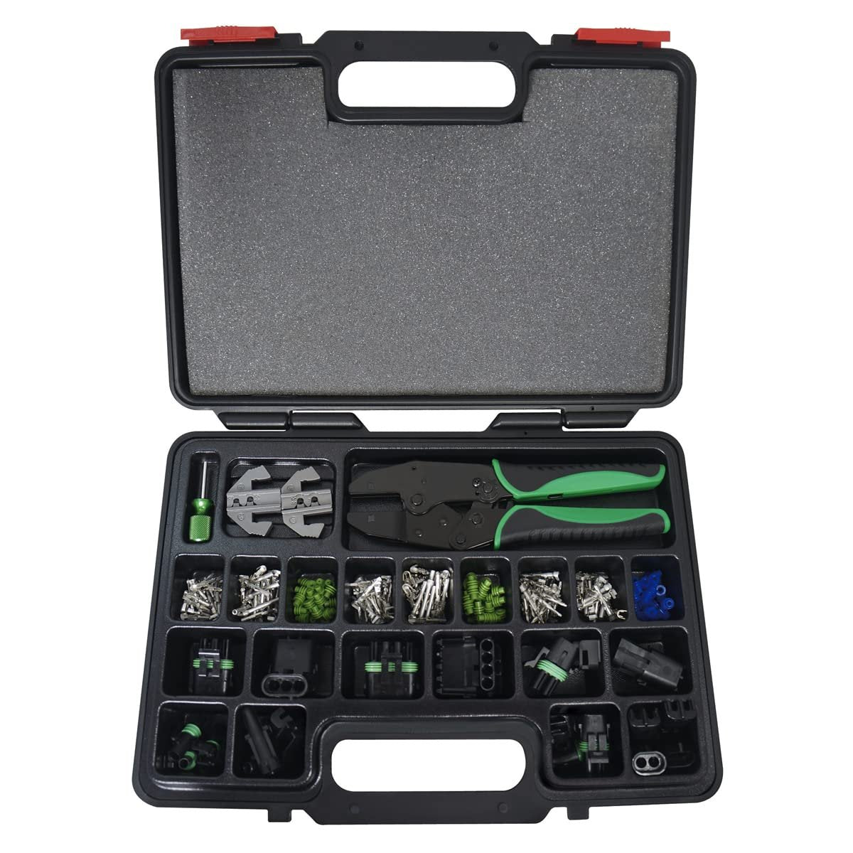 Astro Pneumatic Tool Company 9478 Weather Pack Interchangeable Ratcheting Crimping Tool and Accessory Set (216 Piece)