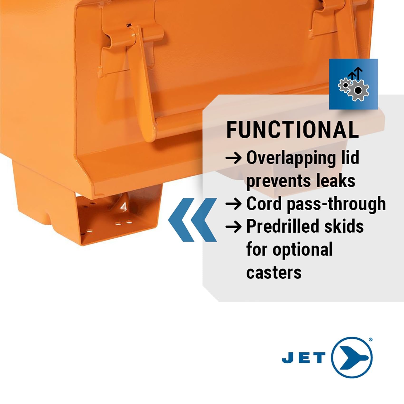 Jet 842480-32-Inch X 19-Inch Jobsite Tool Storage Box-Super Heavy Duty