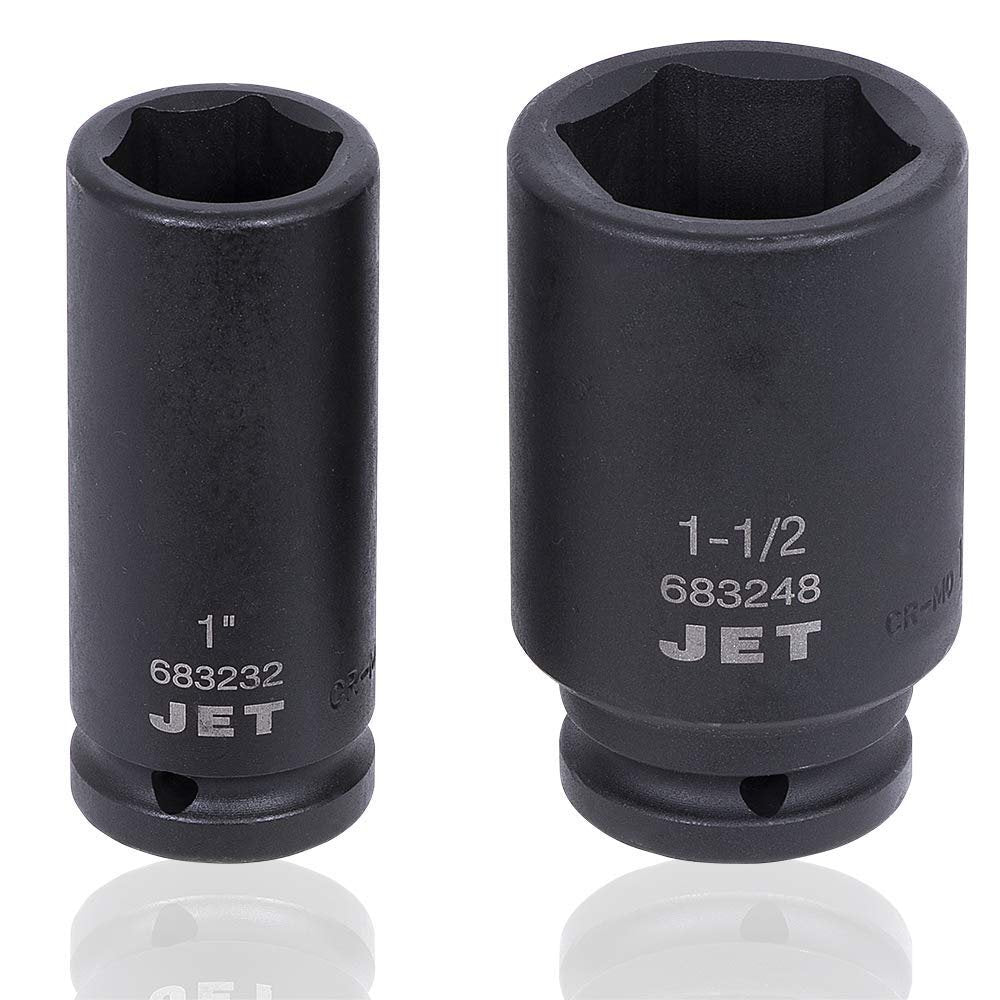 Juego de vasos de impacto profesionales SAE regulares de 8 piezas con accionamiento Jet de 3/4 pulgadas, 6 puntos, 610402