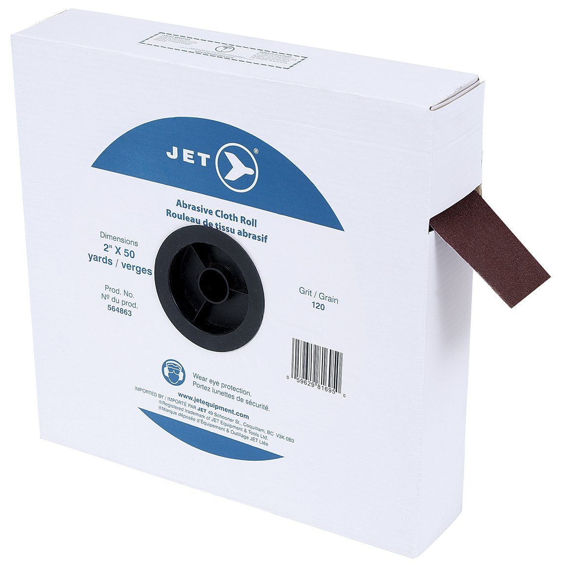 Jet 564840-1-1/2 Rollo de tela abrasiva A60 de 50 yardas