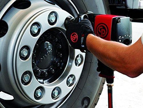 Chicago Pneumatic CP7776-1 Inch Air Impact Wrench, Pistol with Side Handle, Max Torque Reverse Output 1770 ft. lbf / 2400 Nm, 5000 RPM, Pinless Rocking Dog