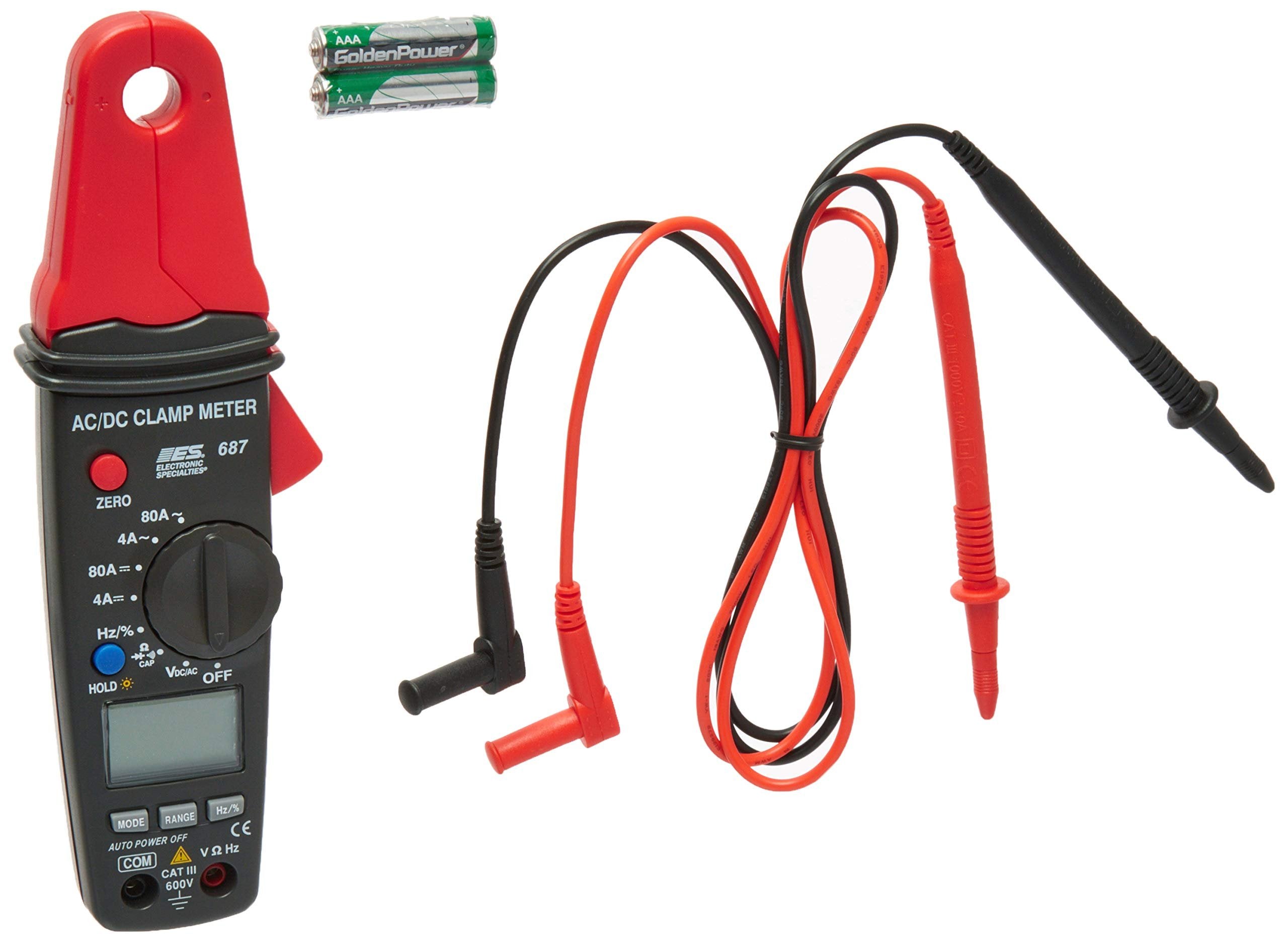ESI 687 Sonda/DMM de baja corriente CC/CA de 80 amperios