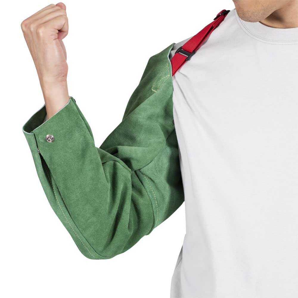 Pioneer V2340920-O/S Welding Sleeve, Leather, Green Universal