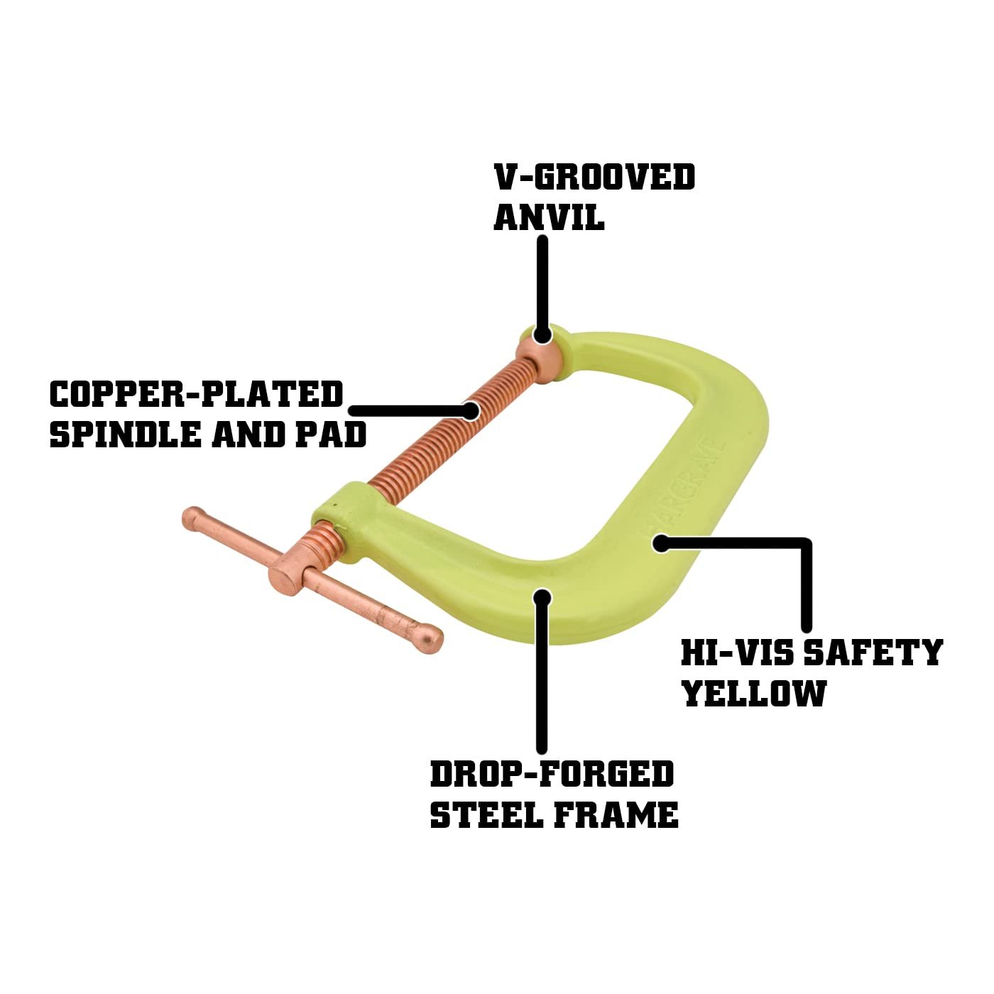 Wilton Spark-Duty 400CS Hi-Vis C-Clamp Kit (11114)