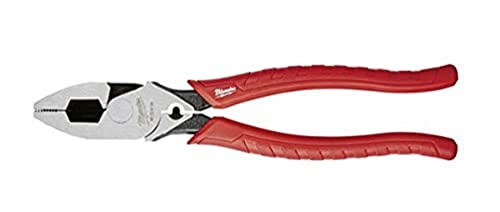 Milwaukee 48-22-6100 9 Inch Leverage Lineman Pliers w/ Crimper and Pipe Reaming Head Design