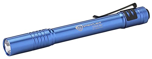 Streamlight 66122 Stylus Pro Penlight with White LED, Blue, 2X AAA Alkaline Batteries