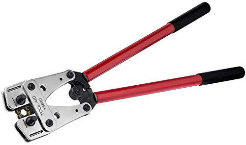 SG Tool Aid SGT18840 Engarzadora de terminales con juego de matrices giratorias para terminales sin aislamiento 8-4/0 AWG