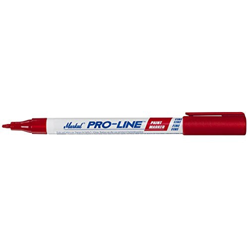 Markal Pro-Line Fine Tip Liquid Paint Marker with 1/16" Bullet Tip, Red