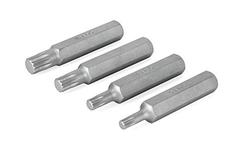 Titan 16164 1/2" Drive XZN Triple Square Bit Set, 4 Piece