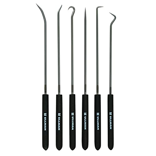 Ullman CHP6-L, juego de gancho y púa de 6 piezas, longitud total 9 3/4 pulgadas