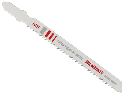 Milwaukee 48-42-5311 4-Inch Bi-Metal Jig Saw Blades, 10 Teeth per Inch, 5 Pack