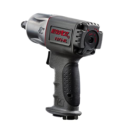 NitroCat 1375-XL Mini llave de impacto neumática compuesta de 1/2 pulgada con mecanismo de doble embrague