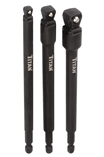 Titan Tools 49006 Juego de adaptadores de dados oscilantes de impacto de 6" - 3 piezas