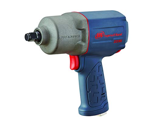Ingersoll Rand 2235TiMAX 1/2 Drive Air Impact Wrench - Lightweight 4.6 lb Design, Powerful Torque Output Up to 1,350 ft-lbs, Titanium Hammer Case, Max Control, Gray