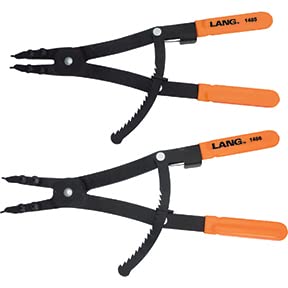 HERRAMIENTAS MANUALES A & E - Juego de 2 alicates de 16 anillos elásticos (1487)