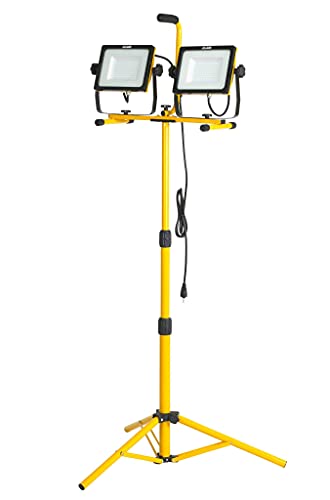Focos LED dobles de 14.000 lúmenes, 120 SMD, superbrillantes, luz de trabajo para el lugar de trabajo con trípode desmontable LF240ST