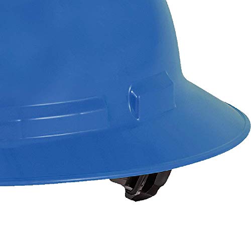 Sellstrom CSA Type 1 Class E Full Brim Hard Hat, 4-Point Suspension With Height Adjustments and Accessory Slots, Blue, S69240 - Other Protection - Proindustrialequipment