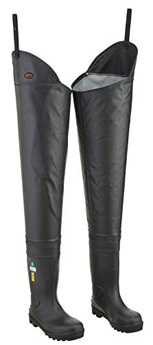 Pioneer V4720370-12 Heavy Duty Steel Toe Hip Wader, CSA Class 1, Black, 12 - Foot Protection - Proindustrialequipment