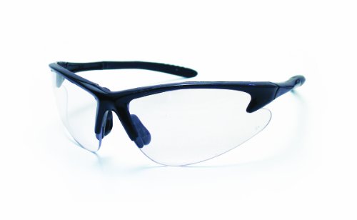 SAS Safety 540-0600 DB2 Eyewear with Polybag, Clear Lens/Black Frame