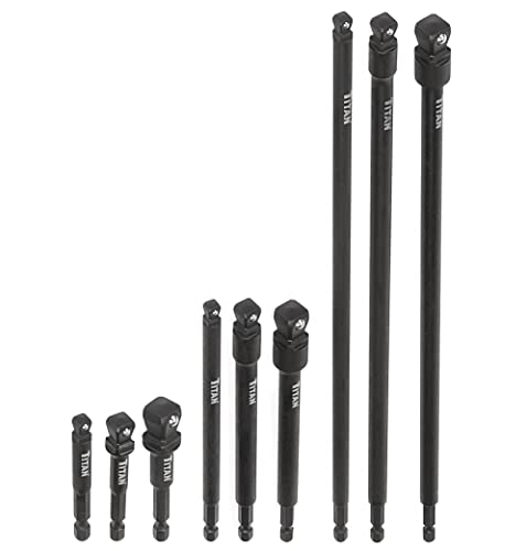 Titan 49089 Jeu d'adaptateurs de douilles à impact oscillant, 9 pièces