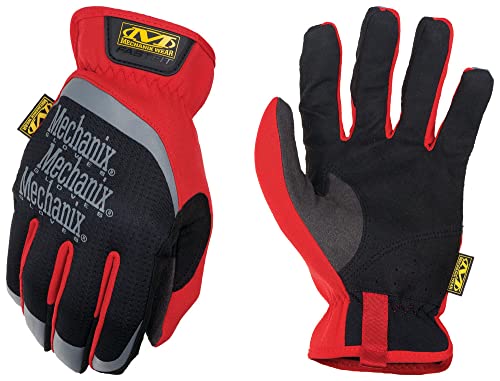 Mechanix Wear: Guantes de trabajo FastFit - Capacidad táctil (XL, rojo)