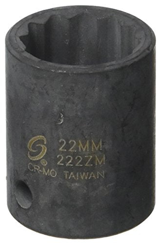 Sunex 222zm 1/2" Drive 22-mm 12-Point Impact Socket