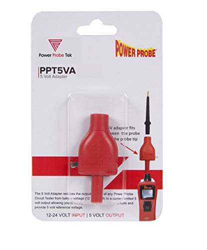 L'adaptateur de référence de sonde d'alimentation 5 volts se connectera à n'importe quel testeur de circuit Power Probe Tek et limitera la tension à une référence de 5 volts