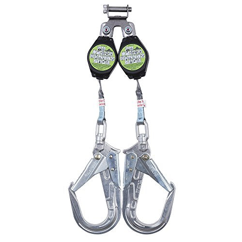 PeakWorks V845526006LE - Twin Leg Form Hook 6' (1.8 m) 1" (25 mm) Webbing - Aluminum Housing, Type 2 -Leading Edge Self-Retracting Lifelines (SRL) - Fall Protection - Proindustrialequipment