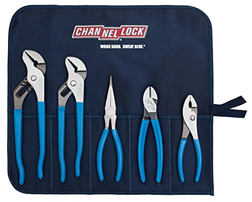 Channellock TOOLROLL-3 5-Piece Plier Set in Handy Tool Roll