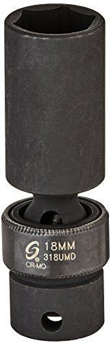 Sunex 318umd Douille à choc universelle à entraînement 3/8 pouces, profondeur 18 mm