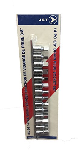 Jet Tools 14pc. 3/8" Dr. Drain Plug Socket Set H3700 - Sockets and Tools Set - Proindustrialequipment