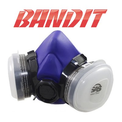 SAS Safety 8661-92 Bandit Demi-masque respiratoire, moyen