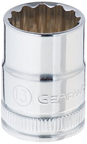 GEARWRENCH 80489 3/8" Drive 12 Point Standard Metric Socket 13mm, Black