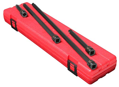 Sunex 3500 Juego de extensión de impacto con accionamiento de 3/8 pulgadas, 4 piezas