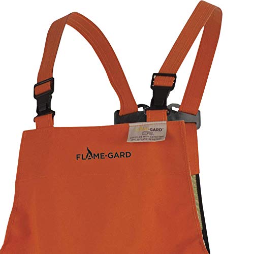 Pioneer Neoprene Coated Nomex FR/ARC Safety Overall Bib Work Pants, Adjustable, Orange, 2XL, V2246750-2XL - Clothing - Proindustrialequipment