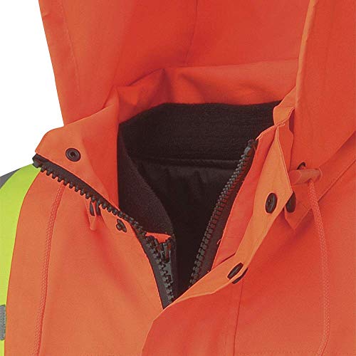 Pioneer V1120350-2XL Winter 6-in-1 Bomber Jacket - 100% Waterproof hi-viz Rainwear, Orange, 2XL - Clothing - Proindustrialequipment