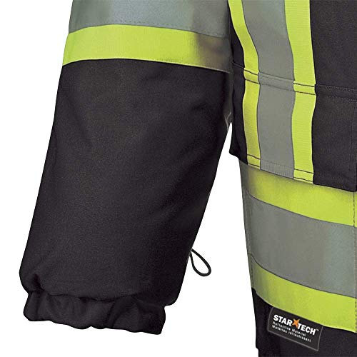 Pioneer V1120370-2XL Winter 6-in-1 Bomber Jacket - 100% Waterproof hi-viz Rainwear, Black, 2XL - Clothing - Proindustrialequipment