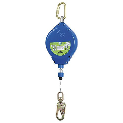 PeakWorks V845533060LE - Snap Hook 60' (18 m) 3/16" (5 mm) Galvanized Steel Cable - Aluminum Housing, Type 2 -Leading Edge Self-Retracting Lifelines (SRL) - Fall Protection - Proindustrialequipment