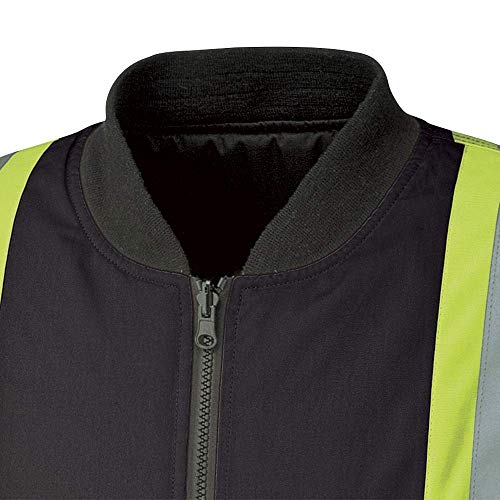 Pioneer V1120370-2XL Winter 6-in-1 Bomber Jacket - 100% Waterproof hi-viz Rainwear, Black, 2XL - Clothing - Proindustrialequipment